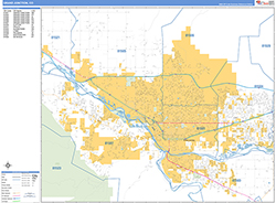 Grand Junction Wall Map Basic Style 2026
